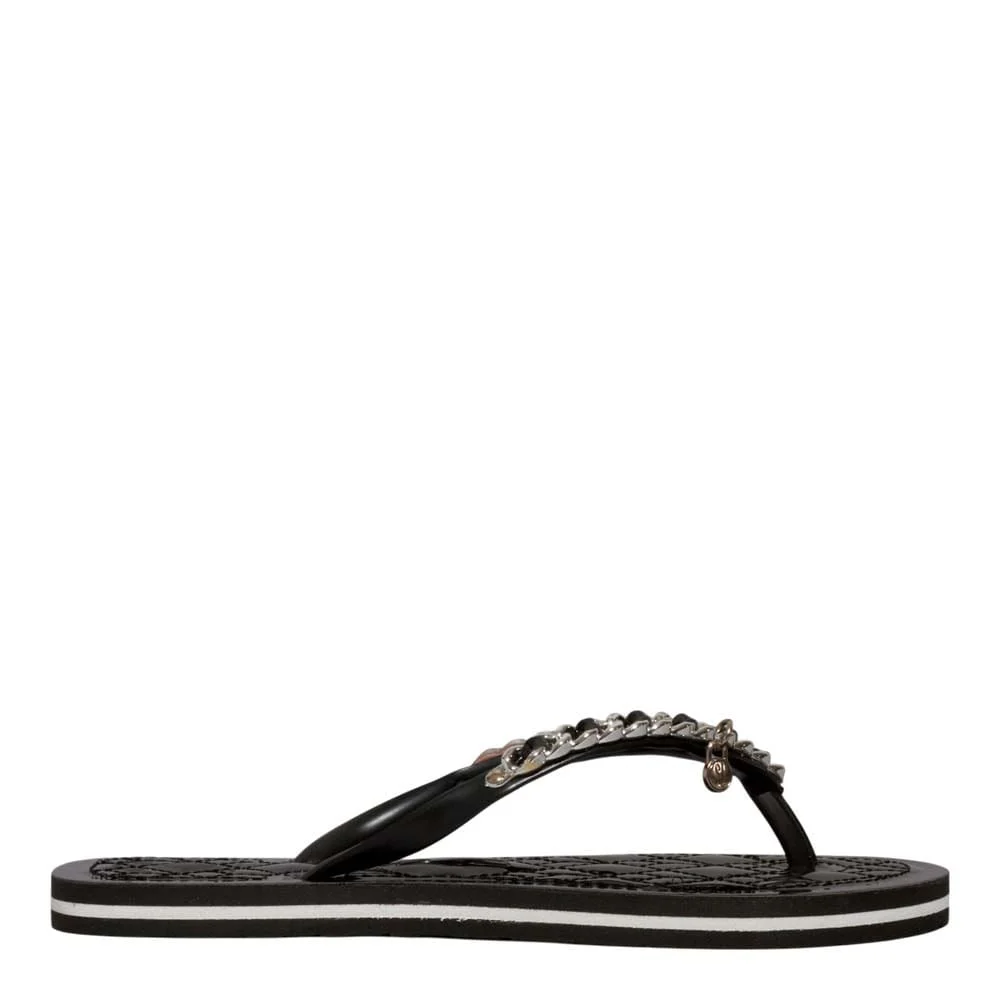 Chinelo Flip Flop Verniz Anzeli Corrente Preto - vista 1 de 5