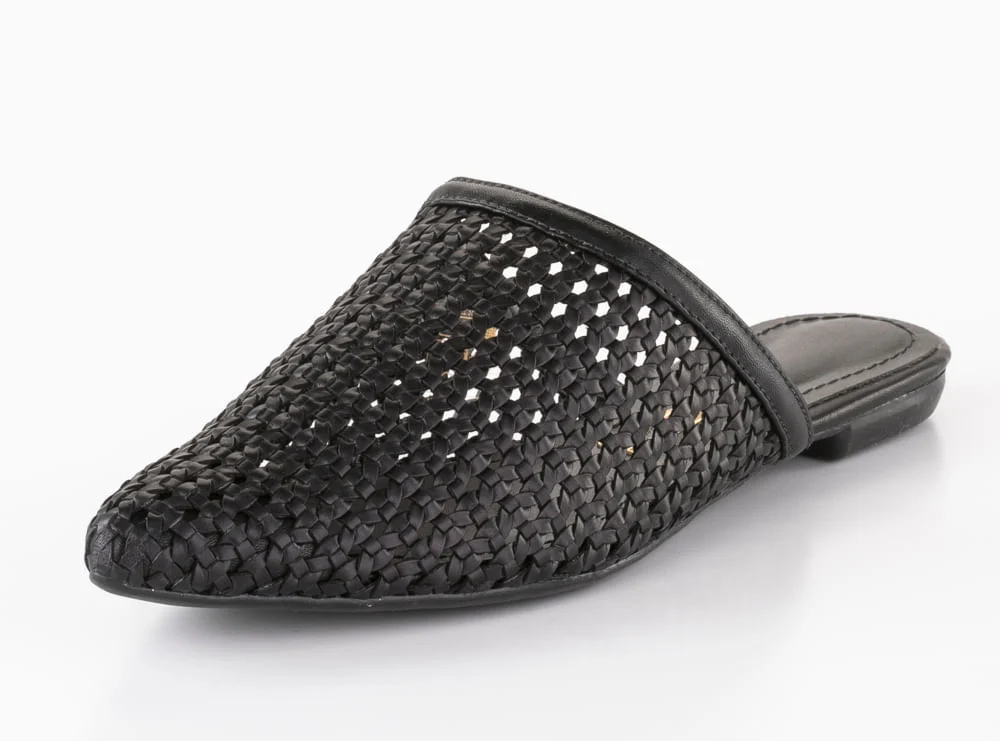Mule Tresse Bico Fino Preto - vista 1 de 2