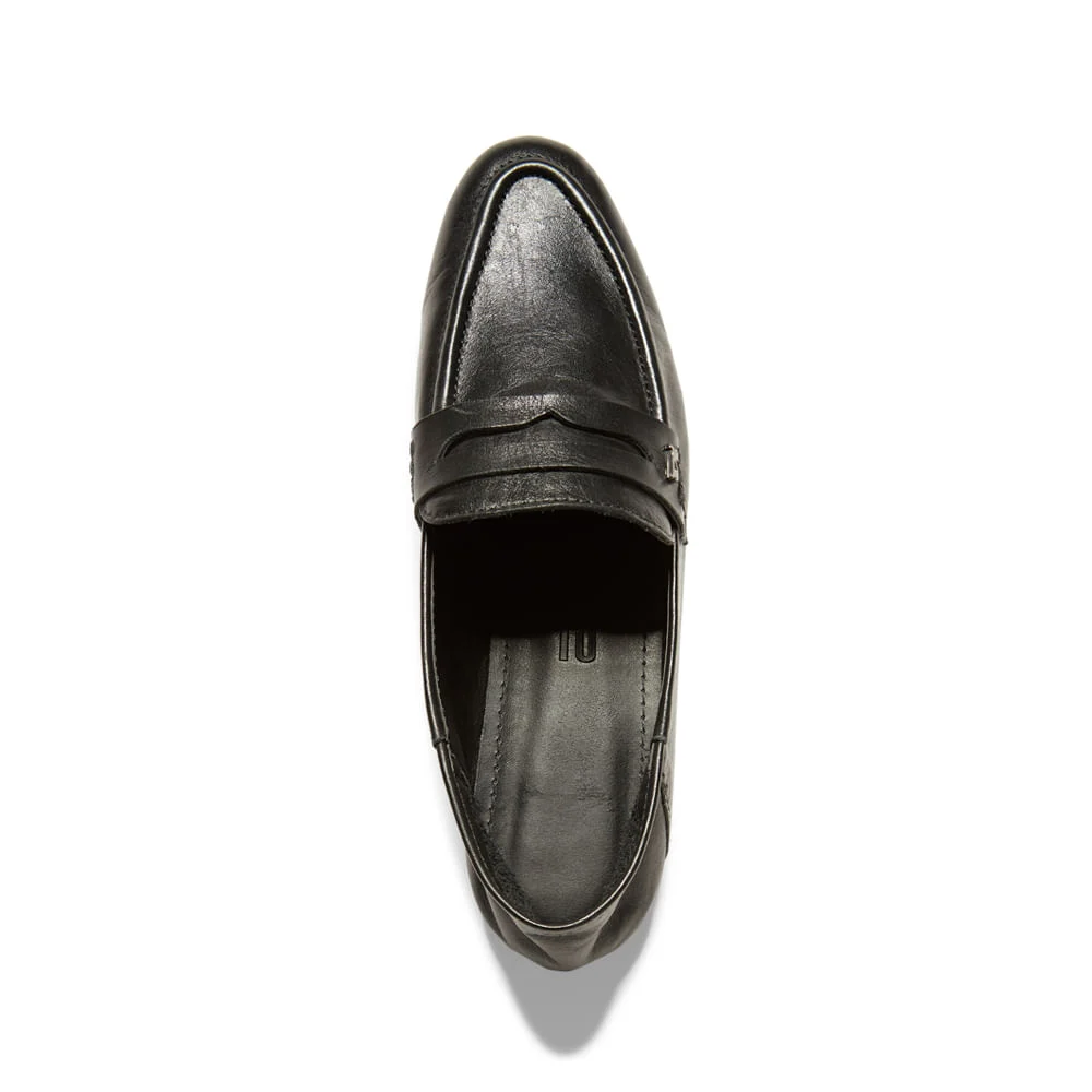 Mocassim Couro Nobre Soft Bico Redondo Preto - vista 3 de 4